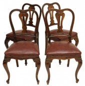 (4) VENETIAN MAHOGANY DINING C