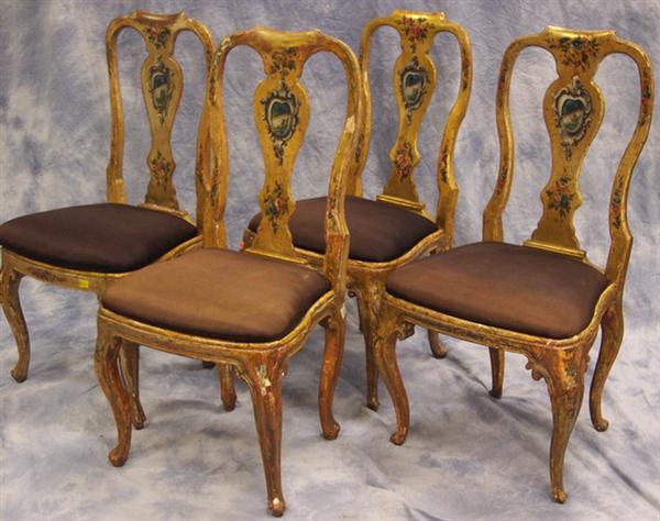 4 Venetian Queen Anne style side