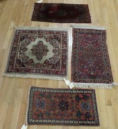4 VINTAGE AND FINELY HAND WOVE
