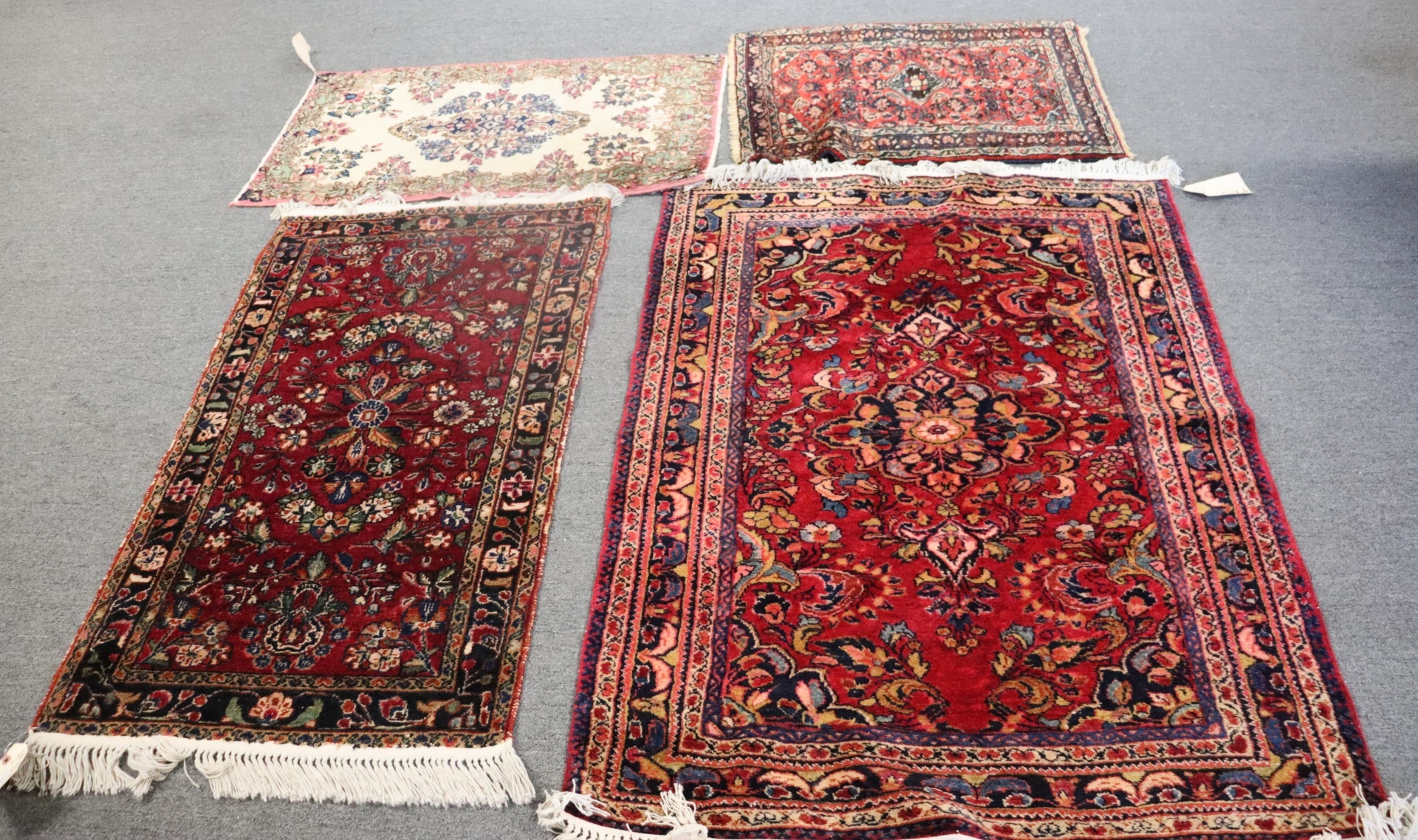 4 VINTAGE AND FINELY HAND WOVEN