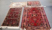 4 VINTAGE AND FINELY HAND WOVE