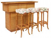 (4) VINTAGE BAMBOO & RATTAN DR