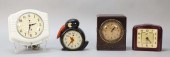 4 VINTAGE CLOCKS INCLUDING TEL