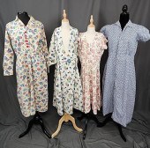 4 Vintage Cotton Feedsack Prin