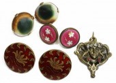 (4) VINTAGE ENAMEL EARRINGS, N