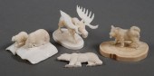 (4) VINTAGE ESKIMO INUIT CARVE