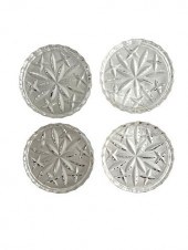 4 VINTAGE MCM CRYSTAL THICK CU