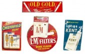 (4) VINTAGE METAL CIGARETTE AD
