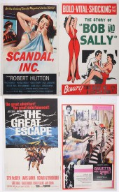 (4) Vintage movie posters, "Th