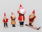 (4) Vintage Santa/Father Chris