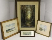4 WATERCOLORS BY P.M. (PAULINE