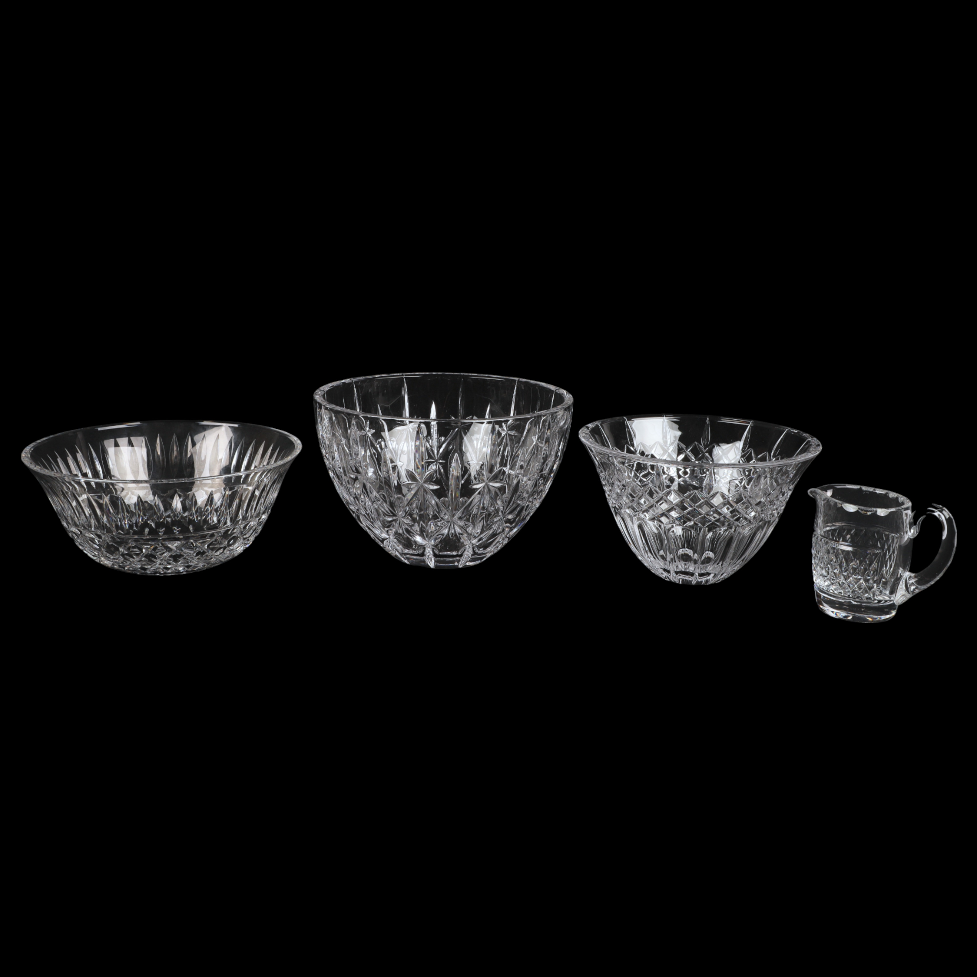 (4) Waterford bowls and creamer