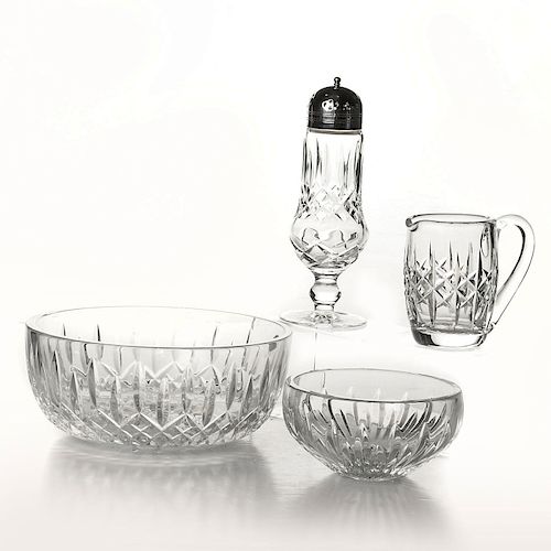 4 WATERFORD LISMORE CRYSTAL SERVING