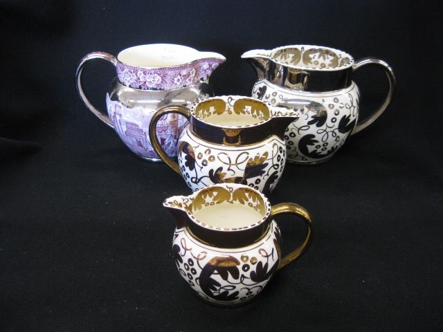 4 Wedgwood Lustreware Pitchers