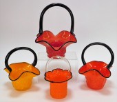 4 WELZ TANGO BOHEMIAN ART GLAS