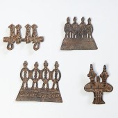 (4) WEST AFRICAN BRONZE PENDAN