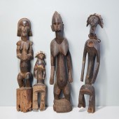 (4) WEST AFRICAN CARVED FIGURE