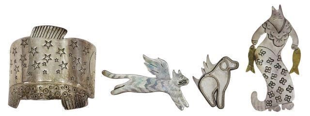 (4) WHIMSICAL STERLING SILVER
