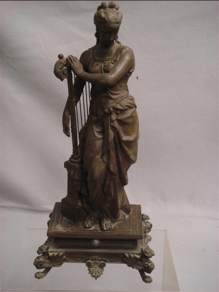 4 white metal sculptures, bronze