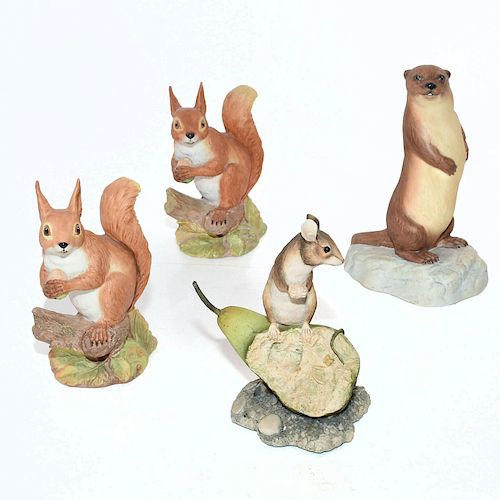 4 WILDLIFE FIGURINES, 3 AYNSLEY2