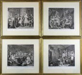 (4) William Hogarth Etchings O