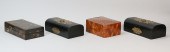 4 WOODEN BOXESTwo ebonized woo
