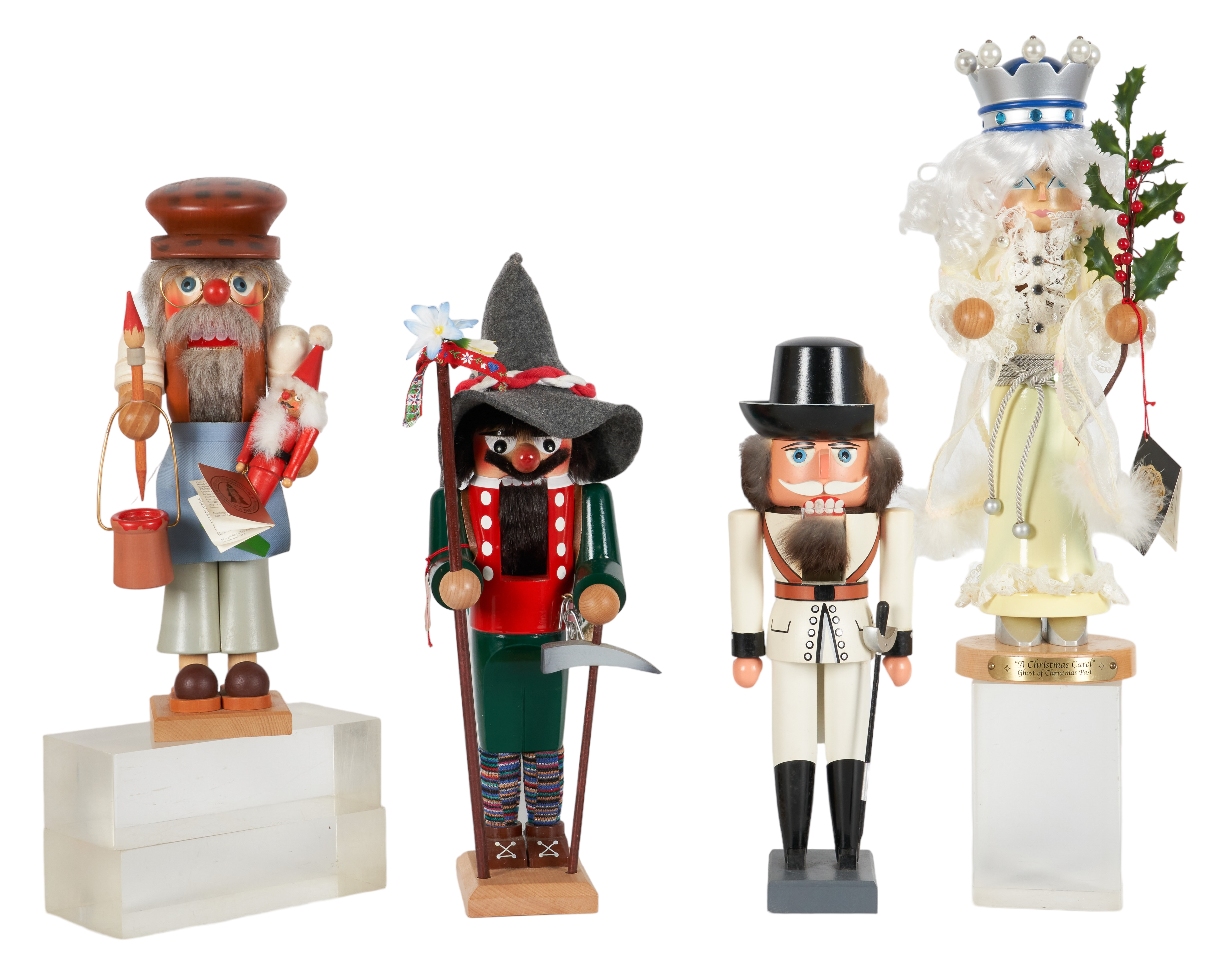 (4) Wooden nutcrackers, c/o