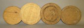 4 WOODEN PLATESca. 19th & 20th