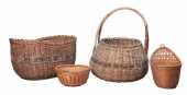 (4) Woven baskets to include w