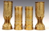 (4) WWI-ERA TRENCH ART ARTILLE