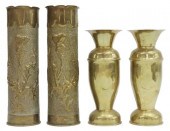 (4) WWI-ERA TRENCH ART ARTILLE