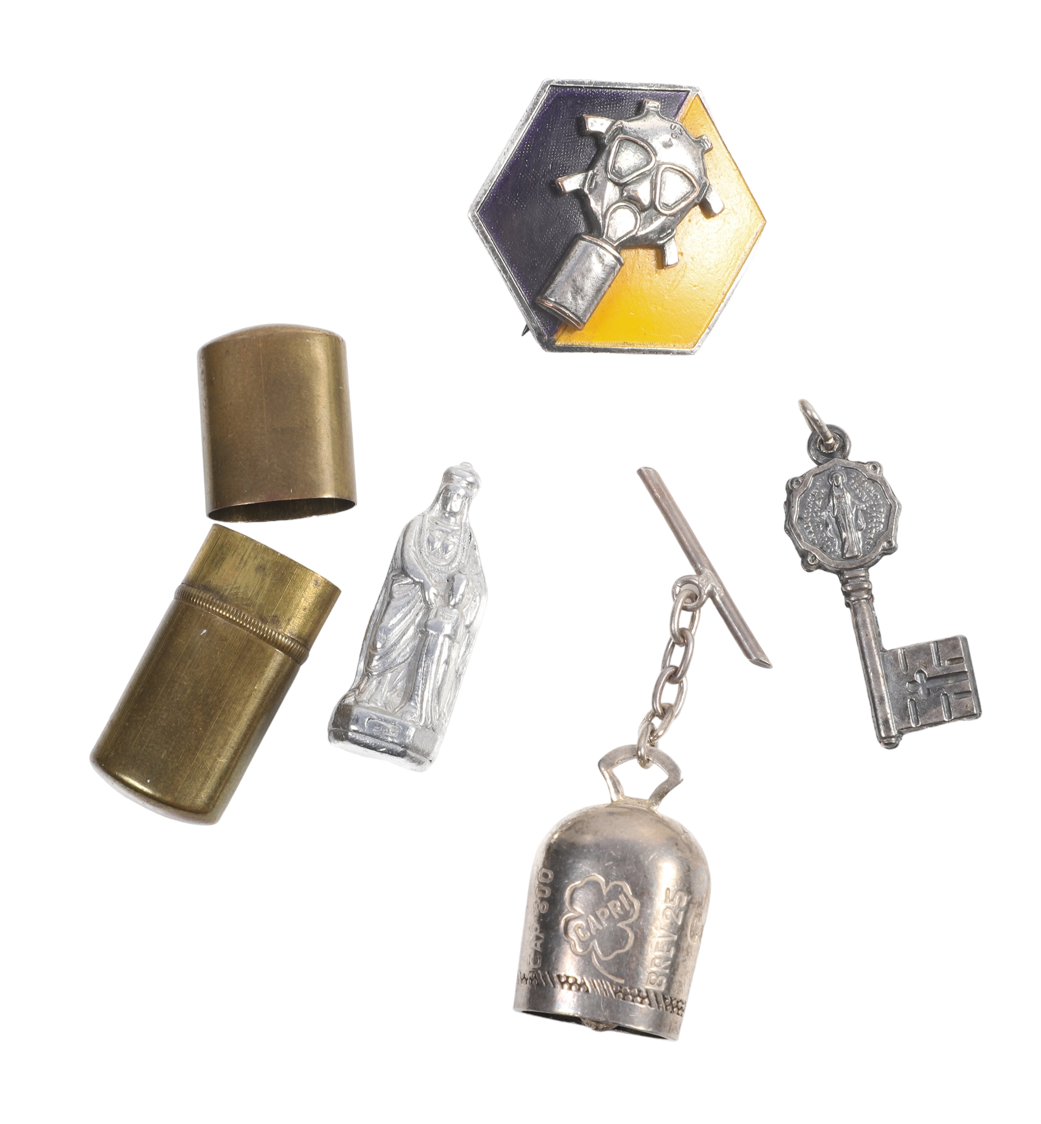 (4) WWII silver items, c/o