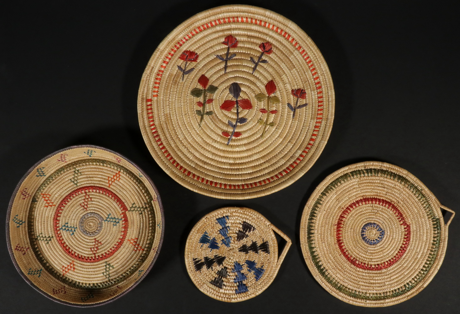 (4) YUP'IK ESKIMO BASKETRY