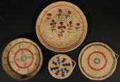 (4) YUP'IK ESKIMO BASKETRY TRA