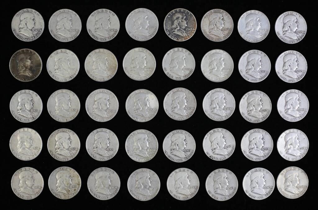 40 1948 1949 AND 1953 FRANKLIN HALF