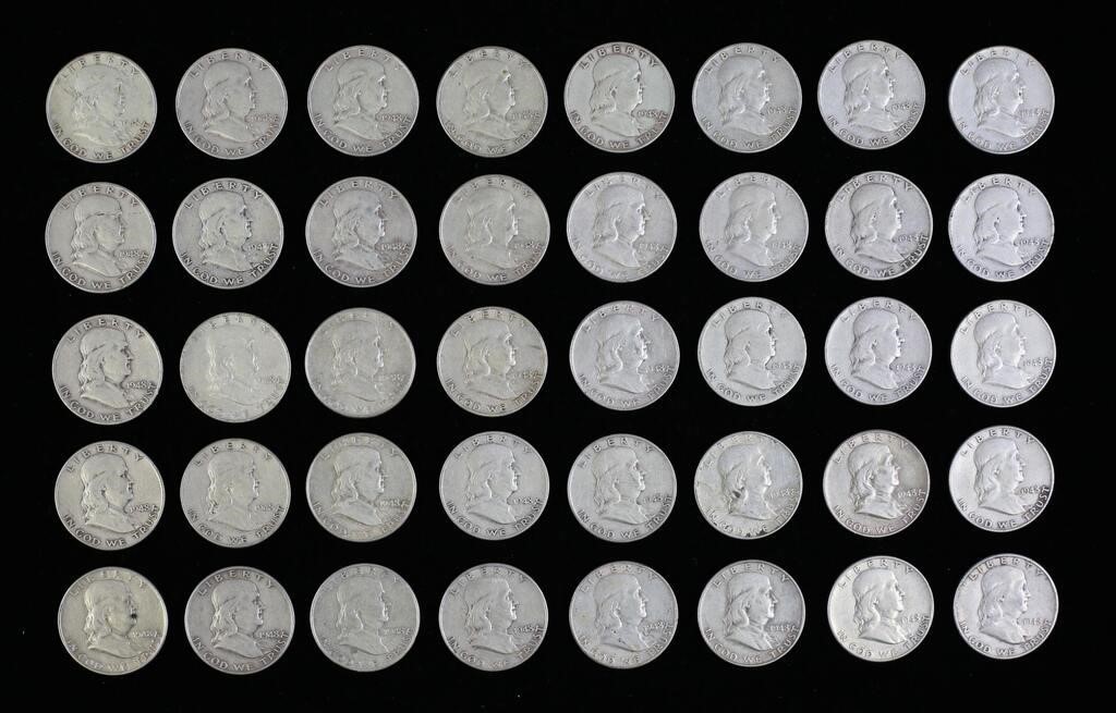 40 1948 FRANKLIN HALF DOLLARS27