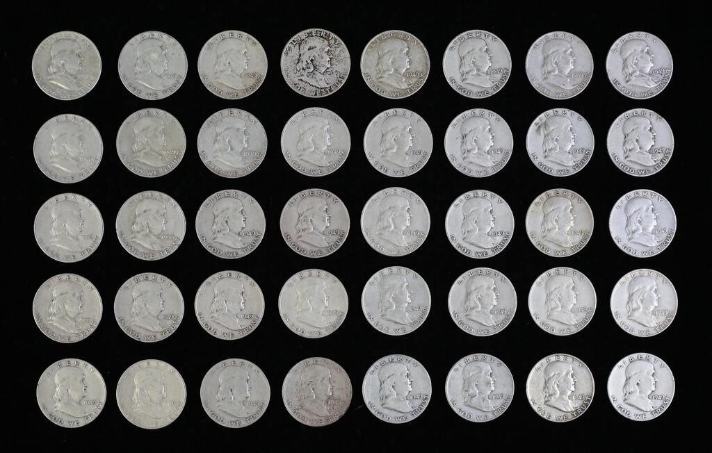 40 1949 FRANKLIN HALF DOLLARS20