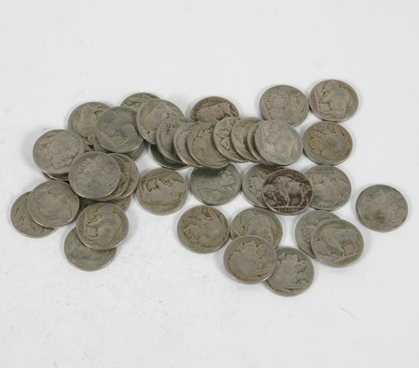 40 Buffalo 5 Cent Nickels Various