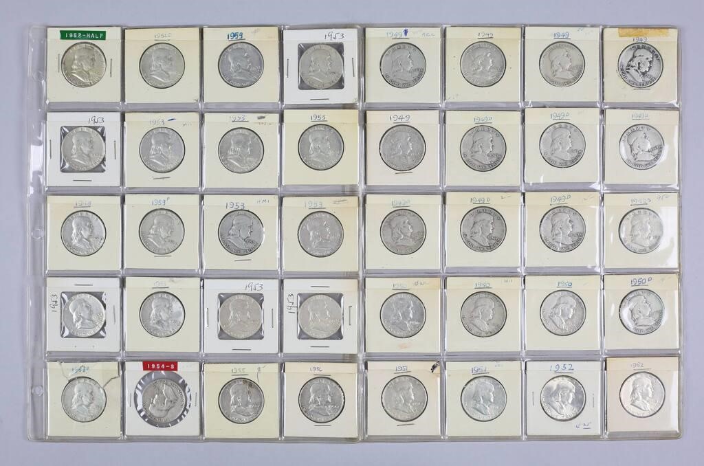 40 FRANKLIN HALF DOLLARS5 1949