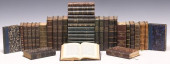 (40) FRENCH LEATHER-BOUND LIBR