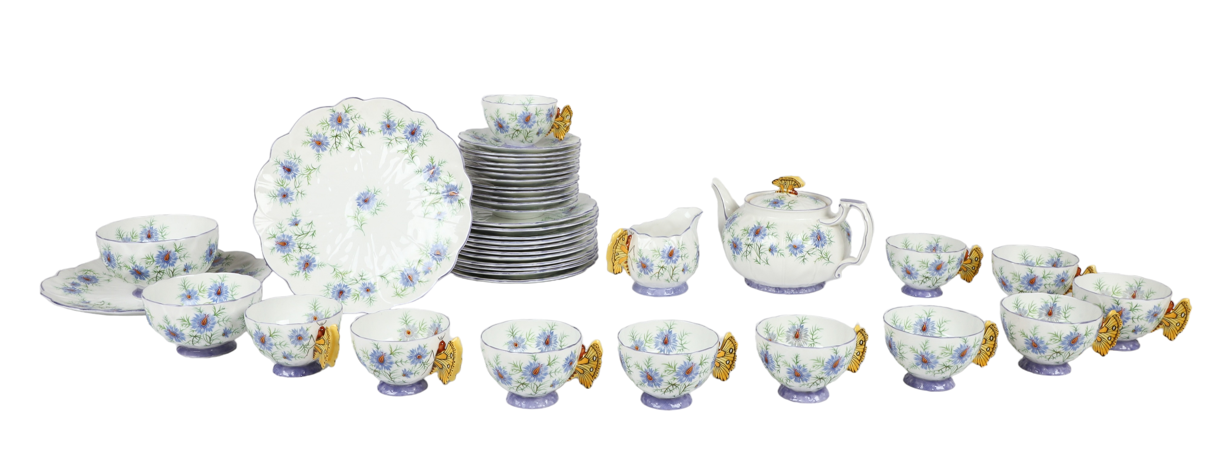 (40) Pcs Aynsley porcelain luncheon
