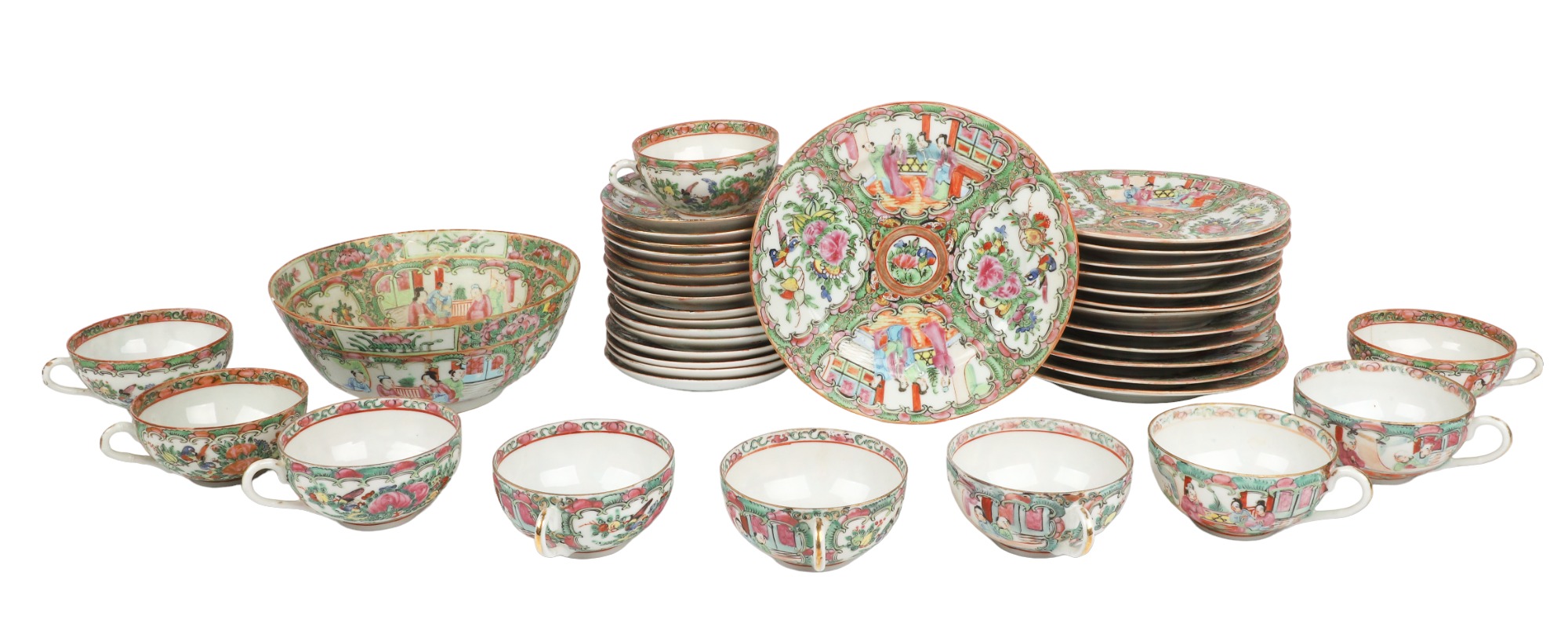 (40) Pcs Chinese Rose Medallion
