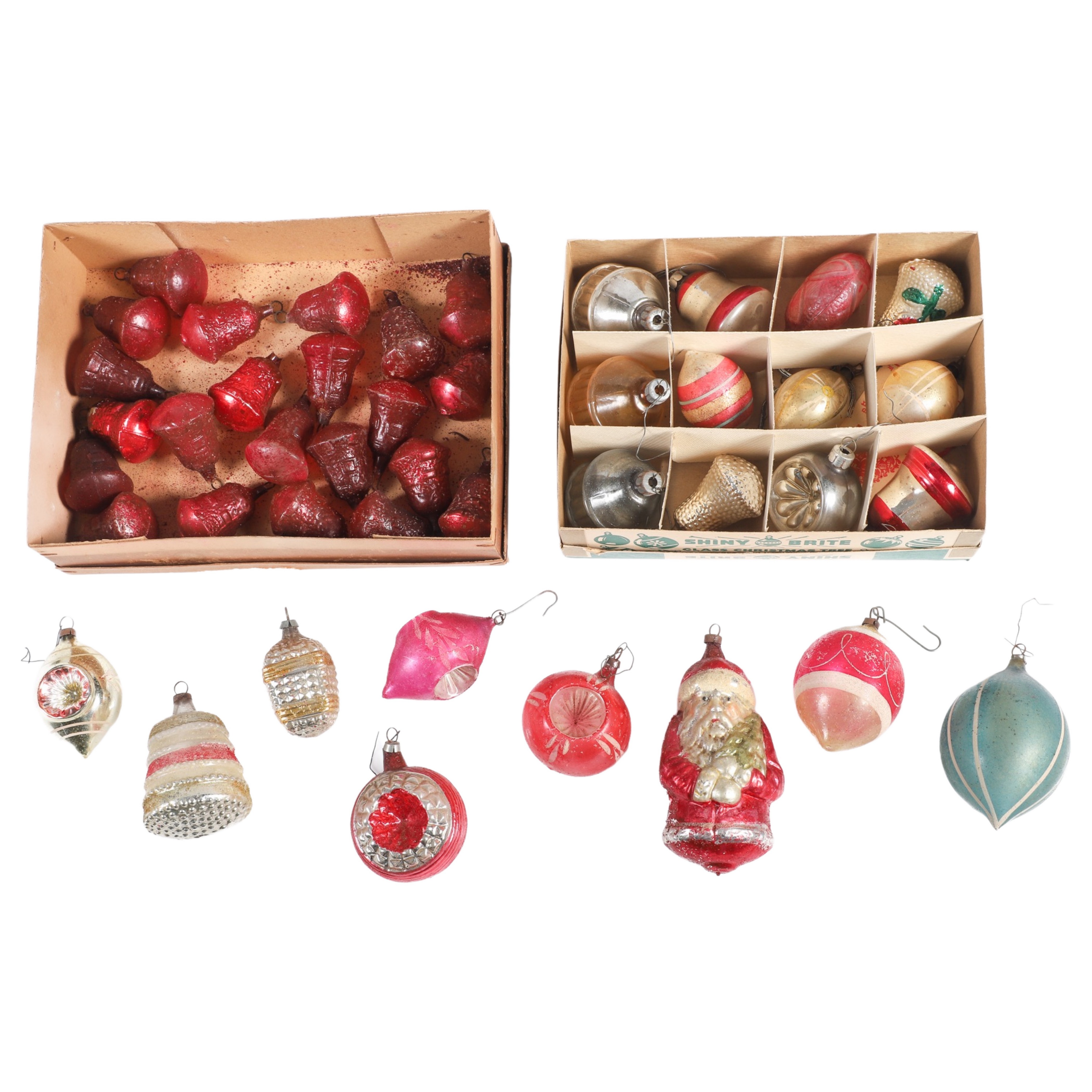 (40+/-) Vintage glass Christmas