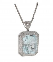 40.92 CARAT AQUAMARINE & DIAMO