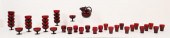 41 PIECES RUBY GLASSWARE41 pie