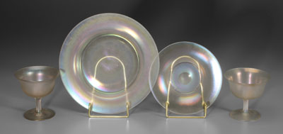 41 pieces Steuben Verre de Soie: