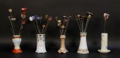 41 VINTAGE HATPINS & HOLDERSLo