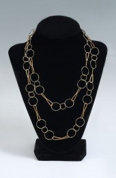 42'' 18K CIRCLE AND BOWTIE LIN