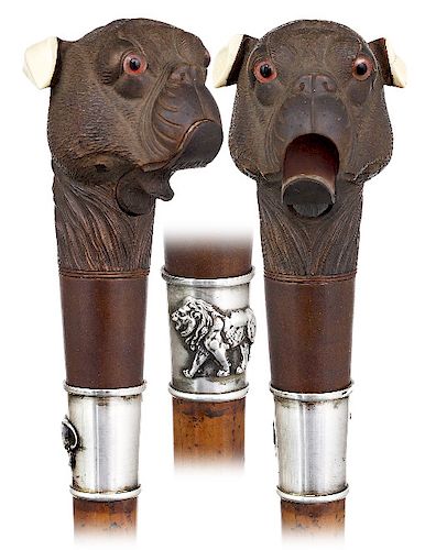 42. GIANT AUTOMATED DOG HEAD CANE