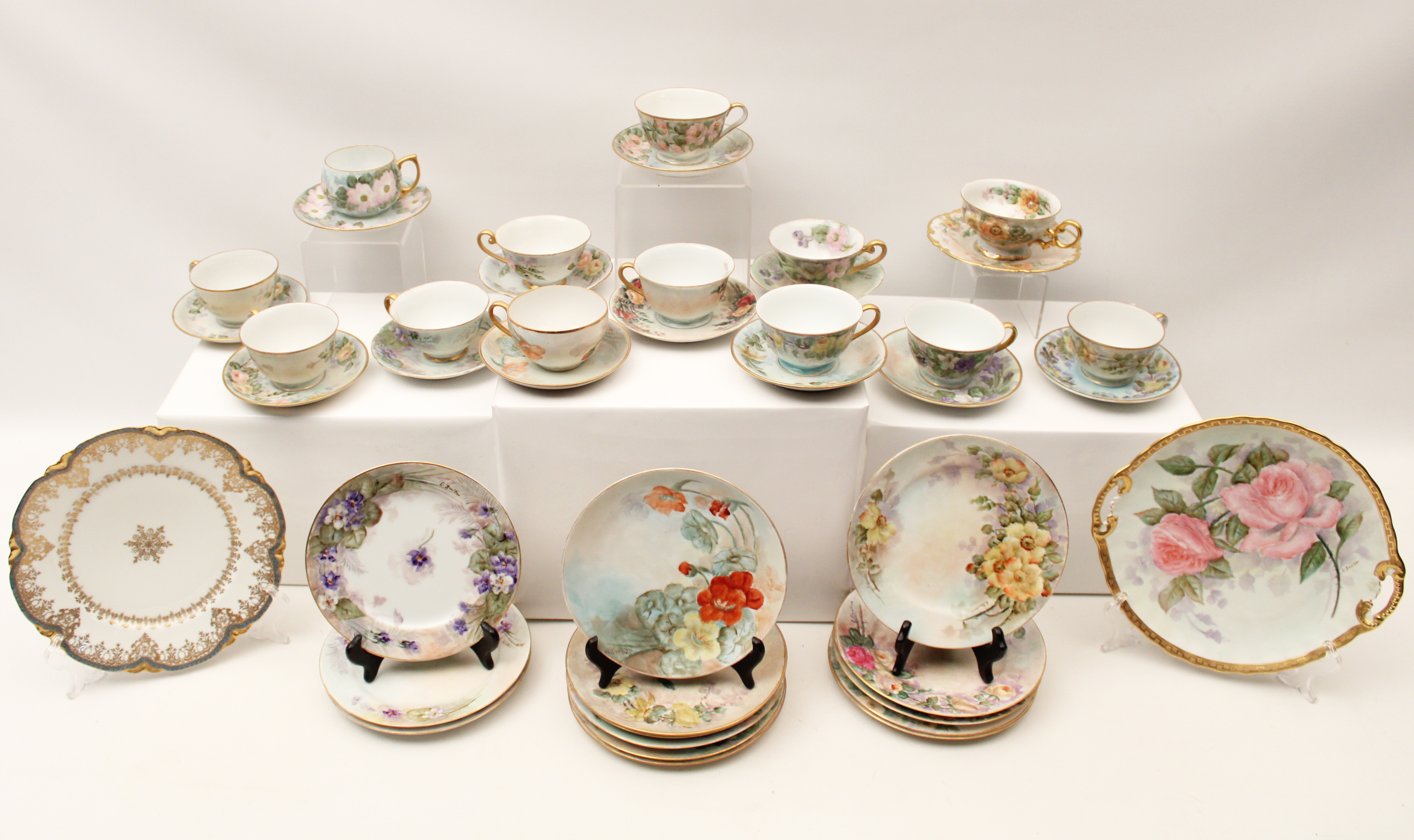 42 PC. LOT OF HAND PAINTED